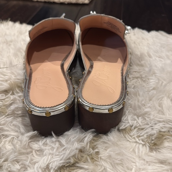 J crew Silver Tassel Clogs - Picture 5 of 6